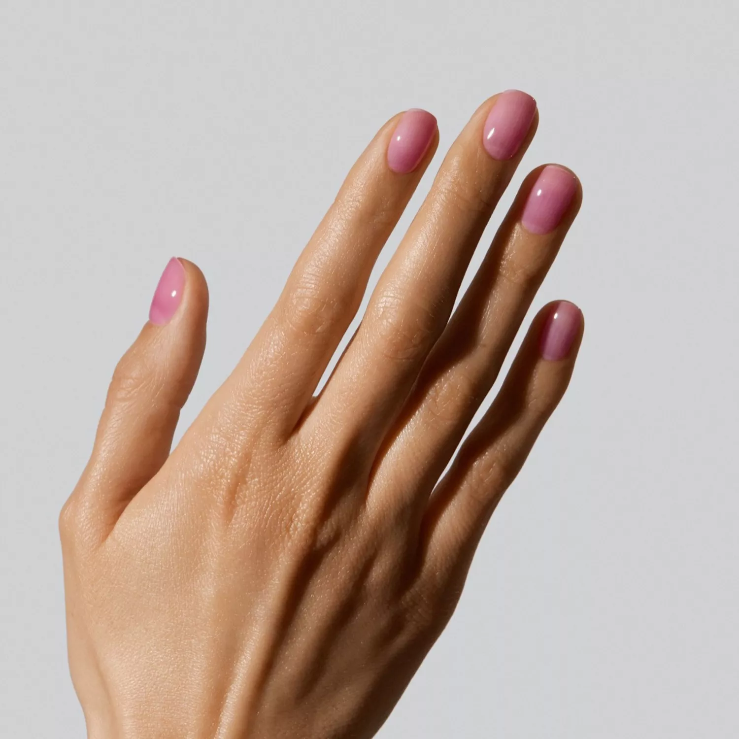 baby pink syrup nails